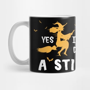 Halloween Witch drive a stick / fly the broom Mug